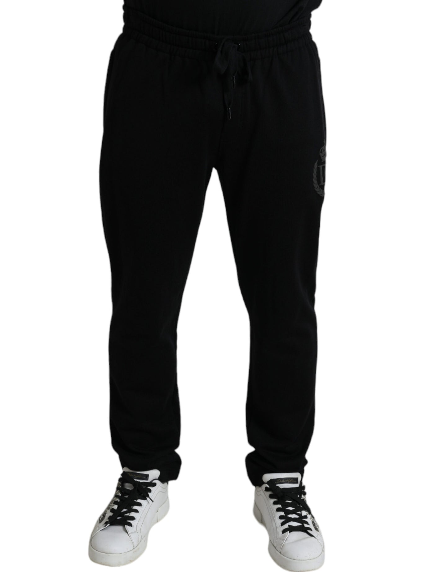 Pantaloni sportivi da jogging skinny con logo DG nero