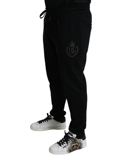 Pantaloni sportivi da jogging skinny con logo DG nero