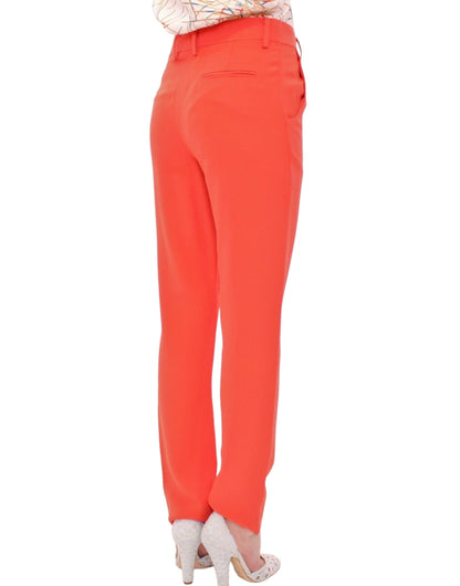 Pantalon stretch boyfriend orange