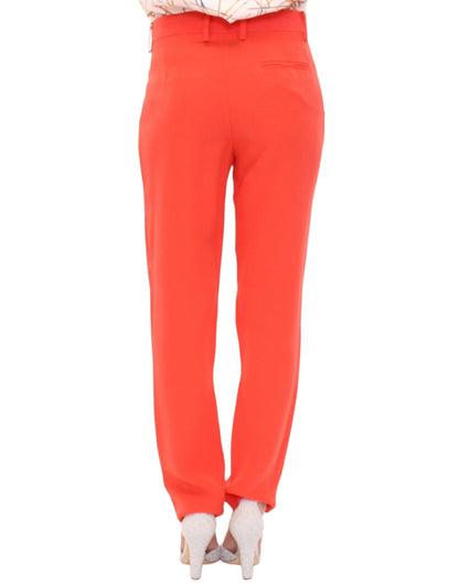 Pantalon stretch boyfriend orange