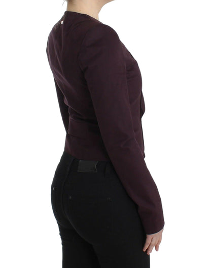 Veste froncée violette, manteau, blazer court