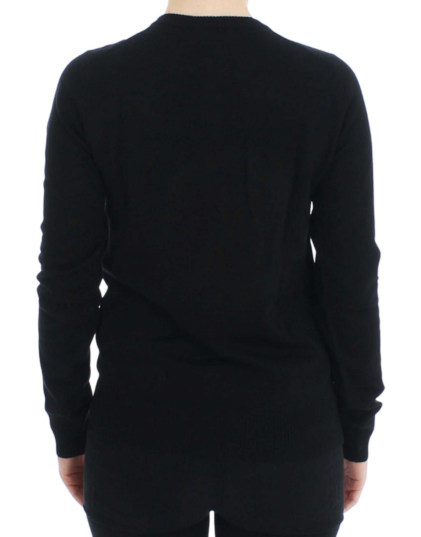 Haut cardigan boutonné en laine noir