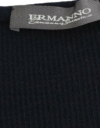 Ermanno Scervino Chic Blue Wool Blend Sweater