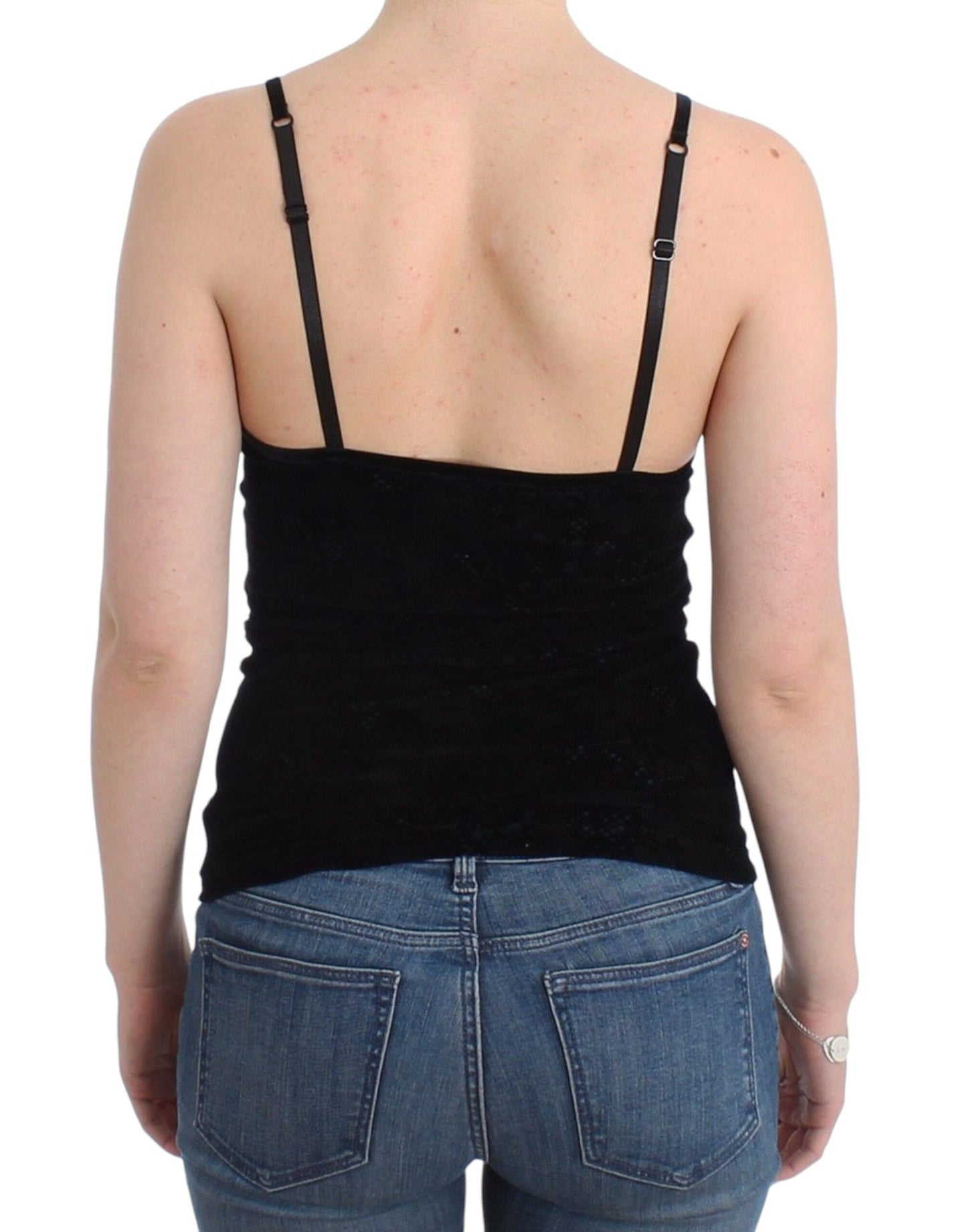 Dessous Schwarzes Bustier-Top, Camisole, Cami-Spitze