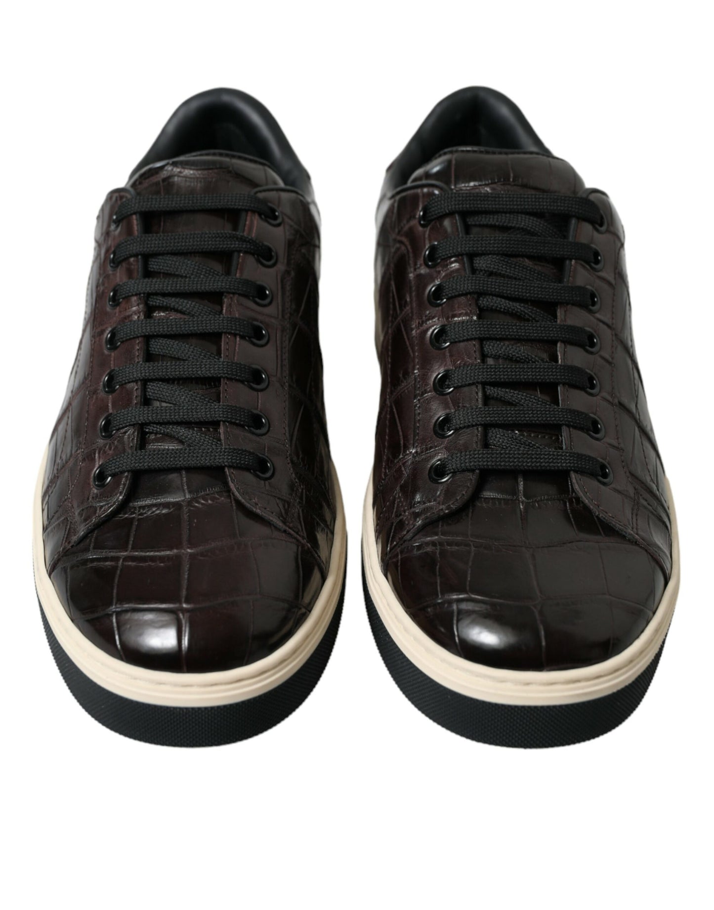 Elegante Low-Top-Sneakers aus exotischem Leder