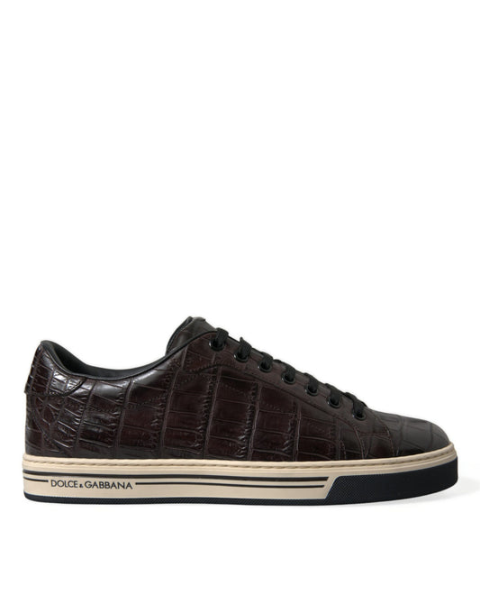 Elegante Low-Top-Sneakers aus exotischem Leder