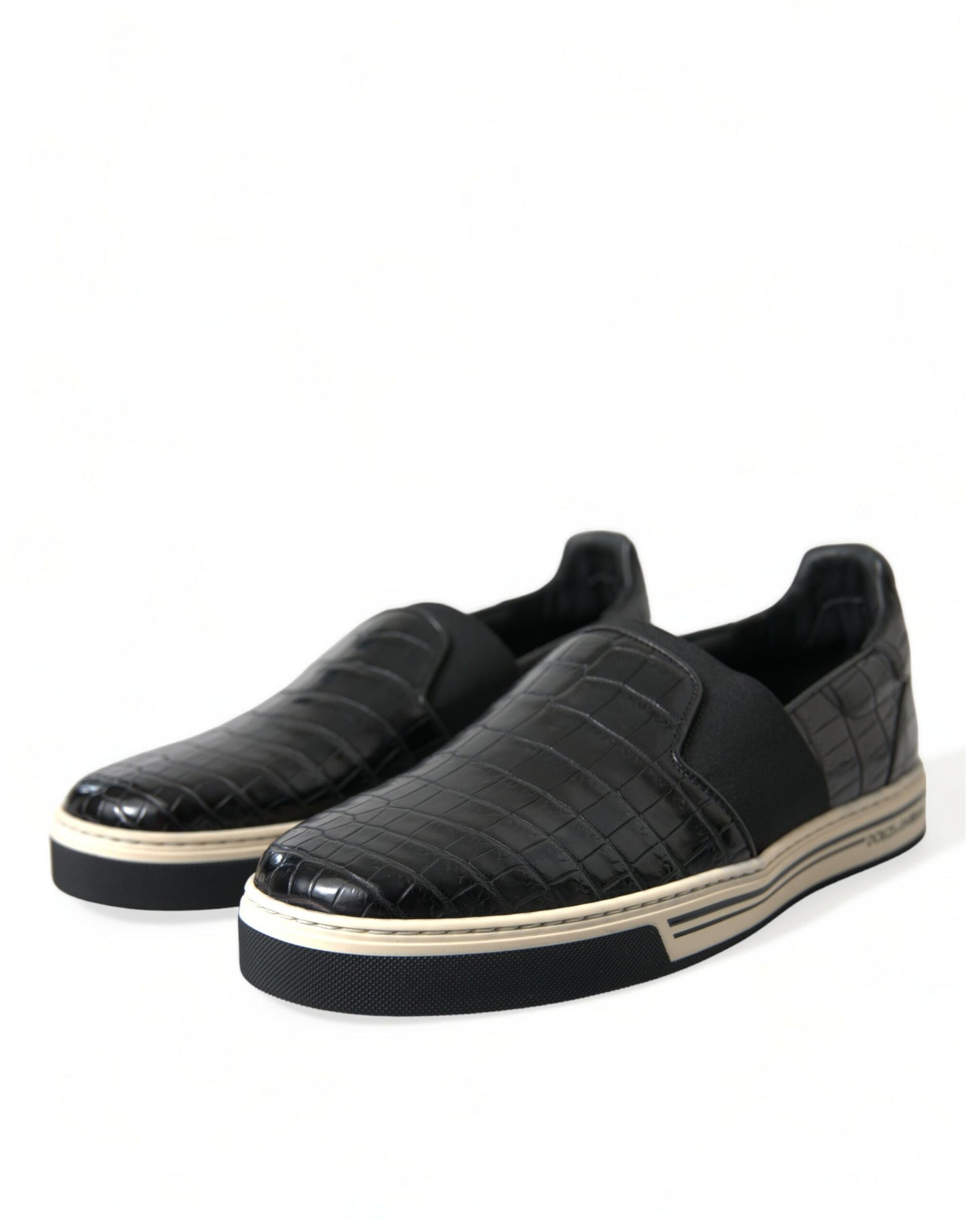 Elegante Low-Top-Sneakers aus Krokodilleder