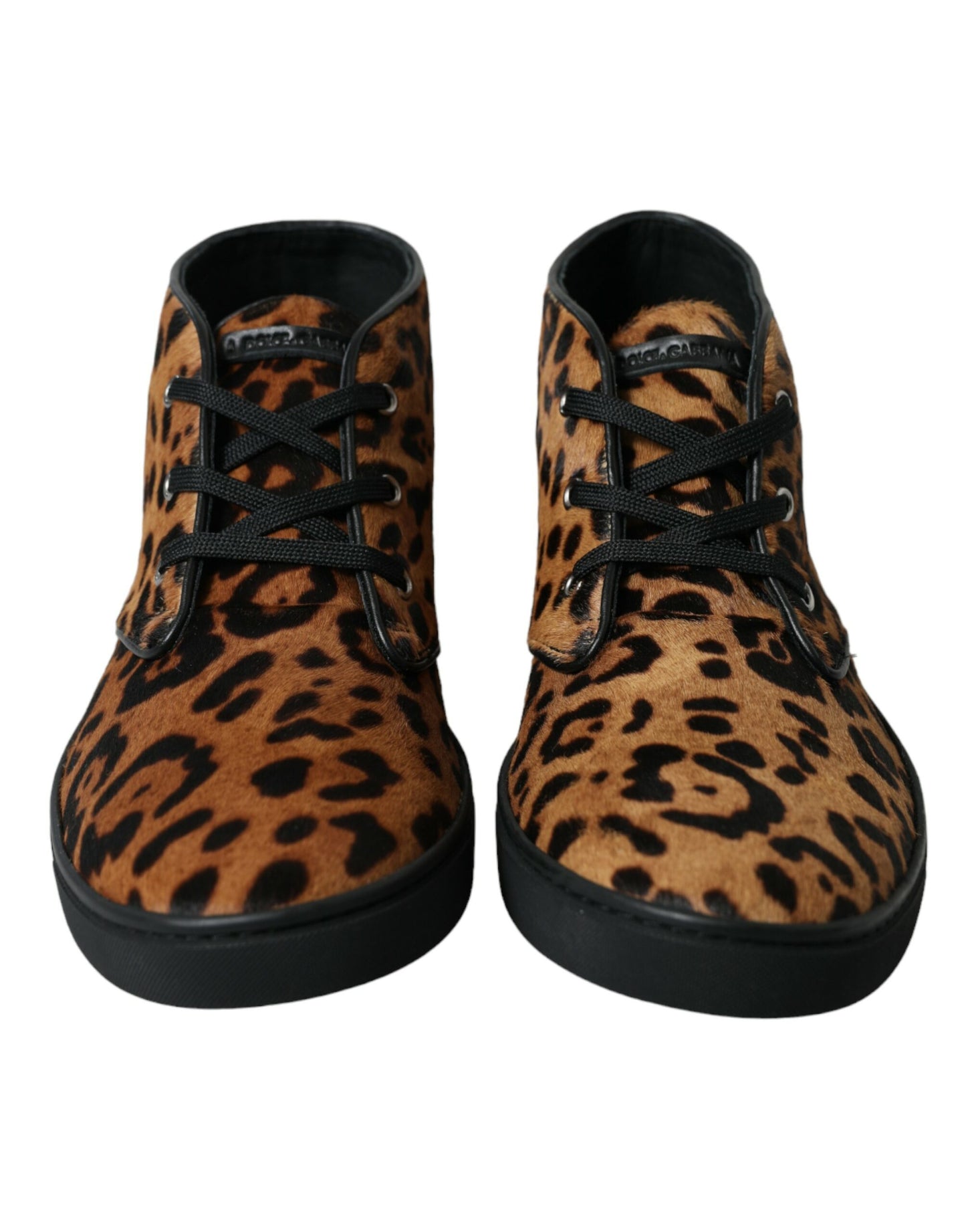 Elegante Mid-Top-Sneakers mit Leopardenmuster