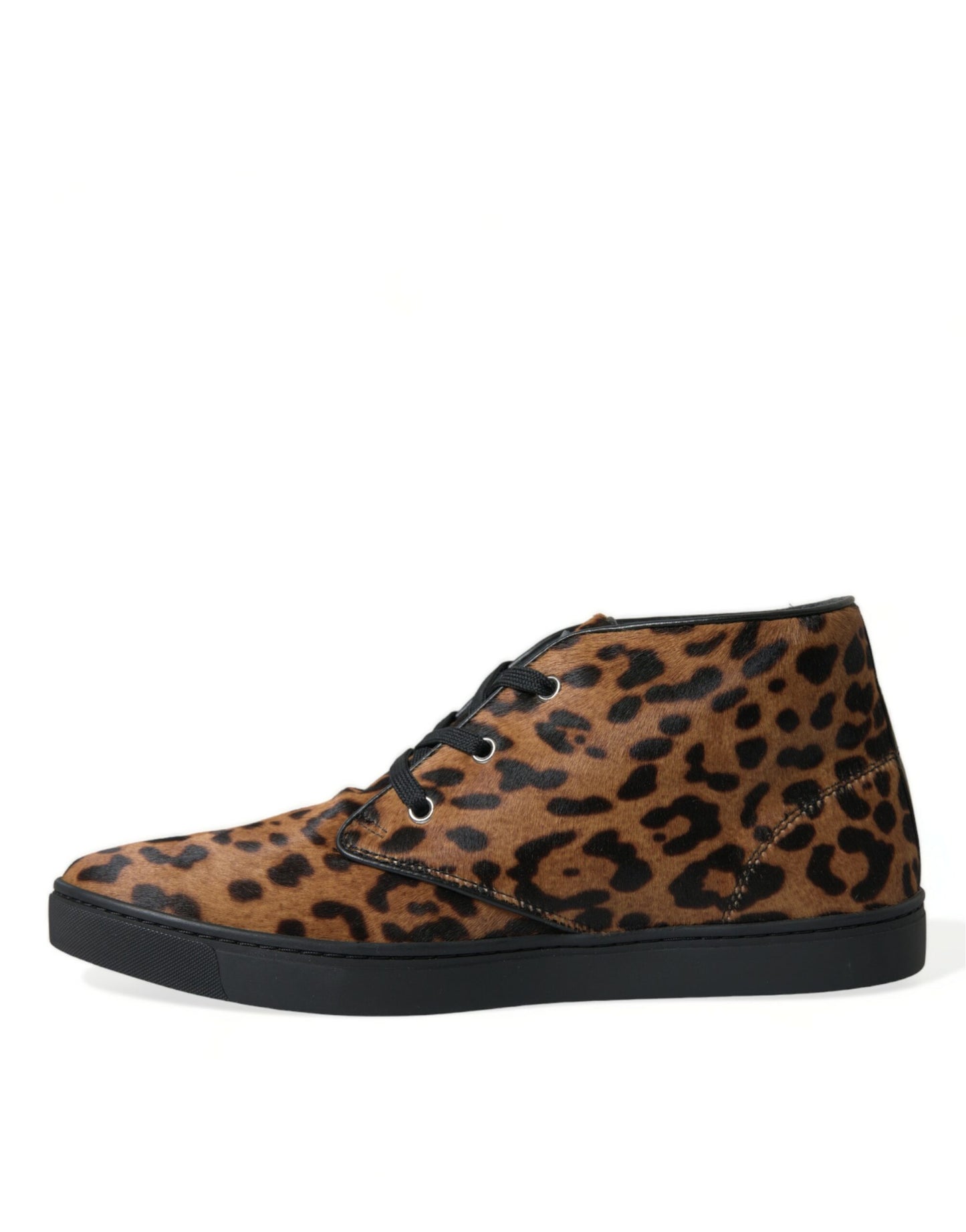 Elegante Mid-Top-Sneakers mit Leopardenmuster