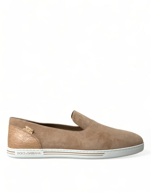 Elegante beige Leder-Loafer