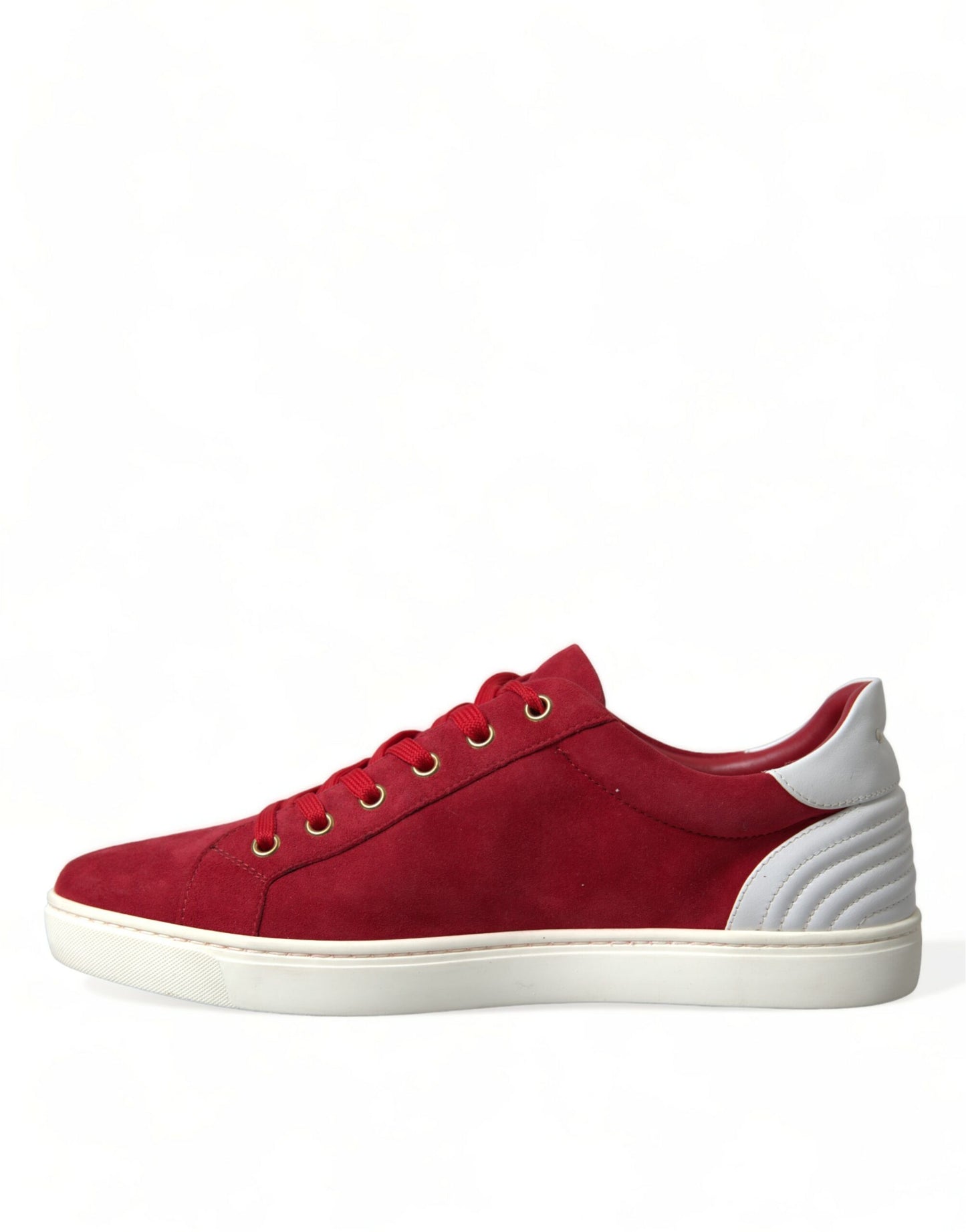 Elegante rote und weiße Low Top Sneakers