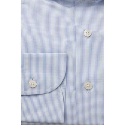 Bagutta Light Blue Cotton Men Shirt