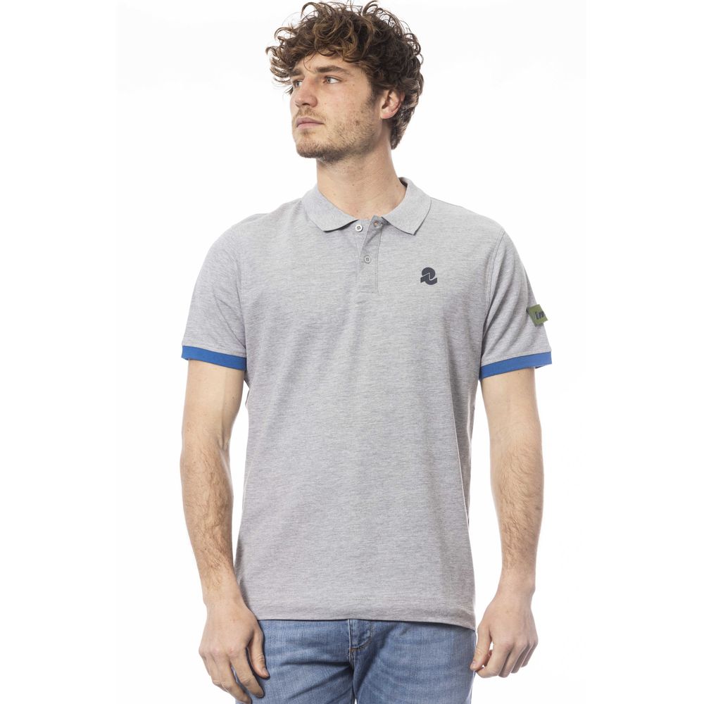 Elegantes graues Kurzarm-Poloshirt