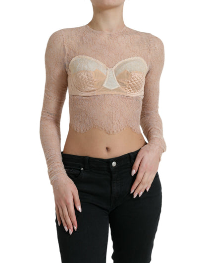 Elegantes Bustier-Crop-Top aus Spitze