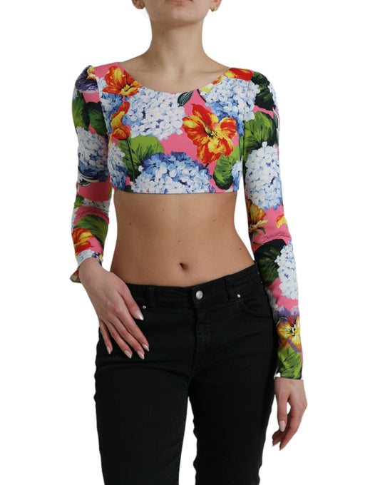 Kurzes Top mit floraler Eleganz