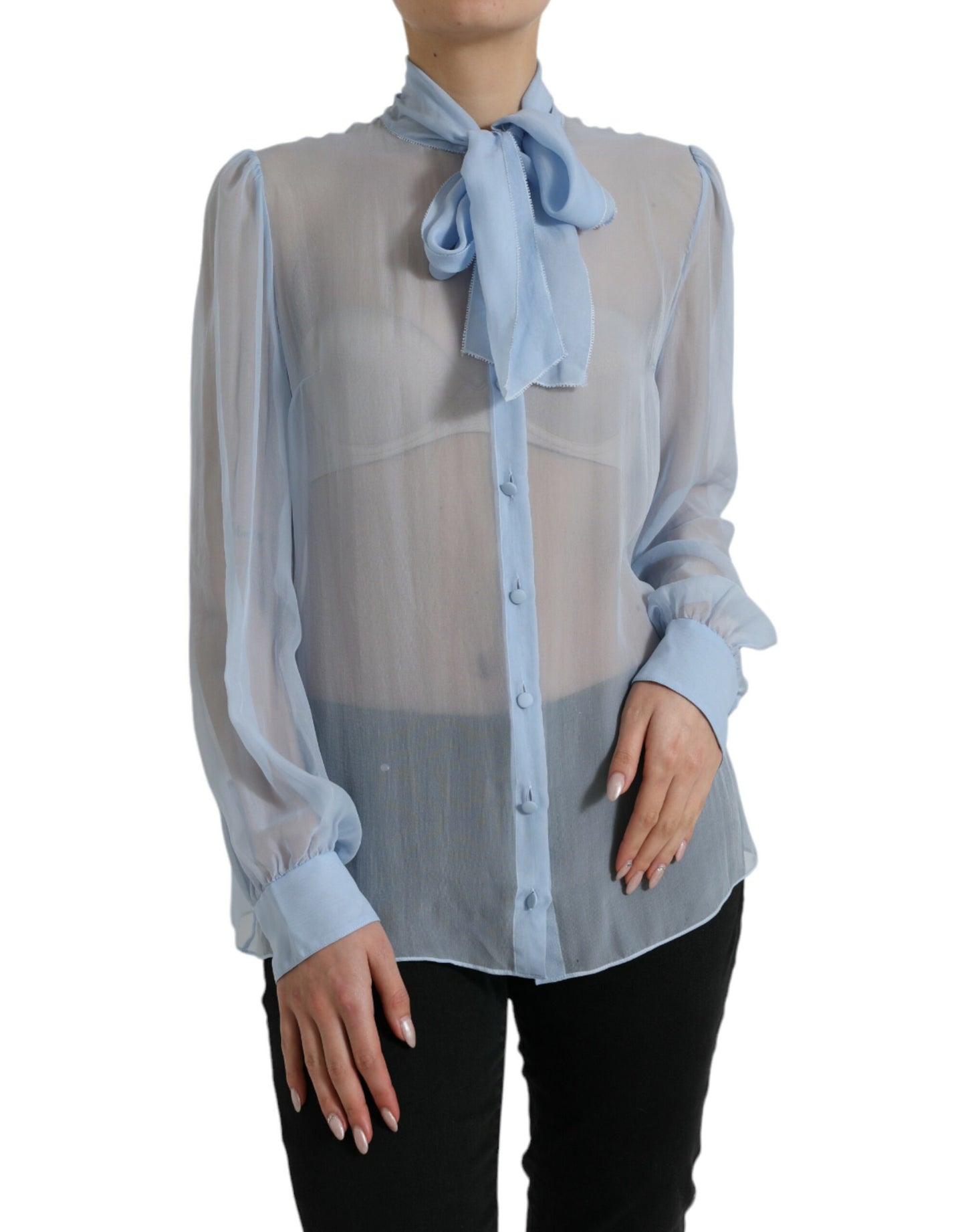 Elegant Silk Long Sleeve Blouse