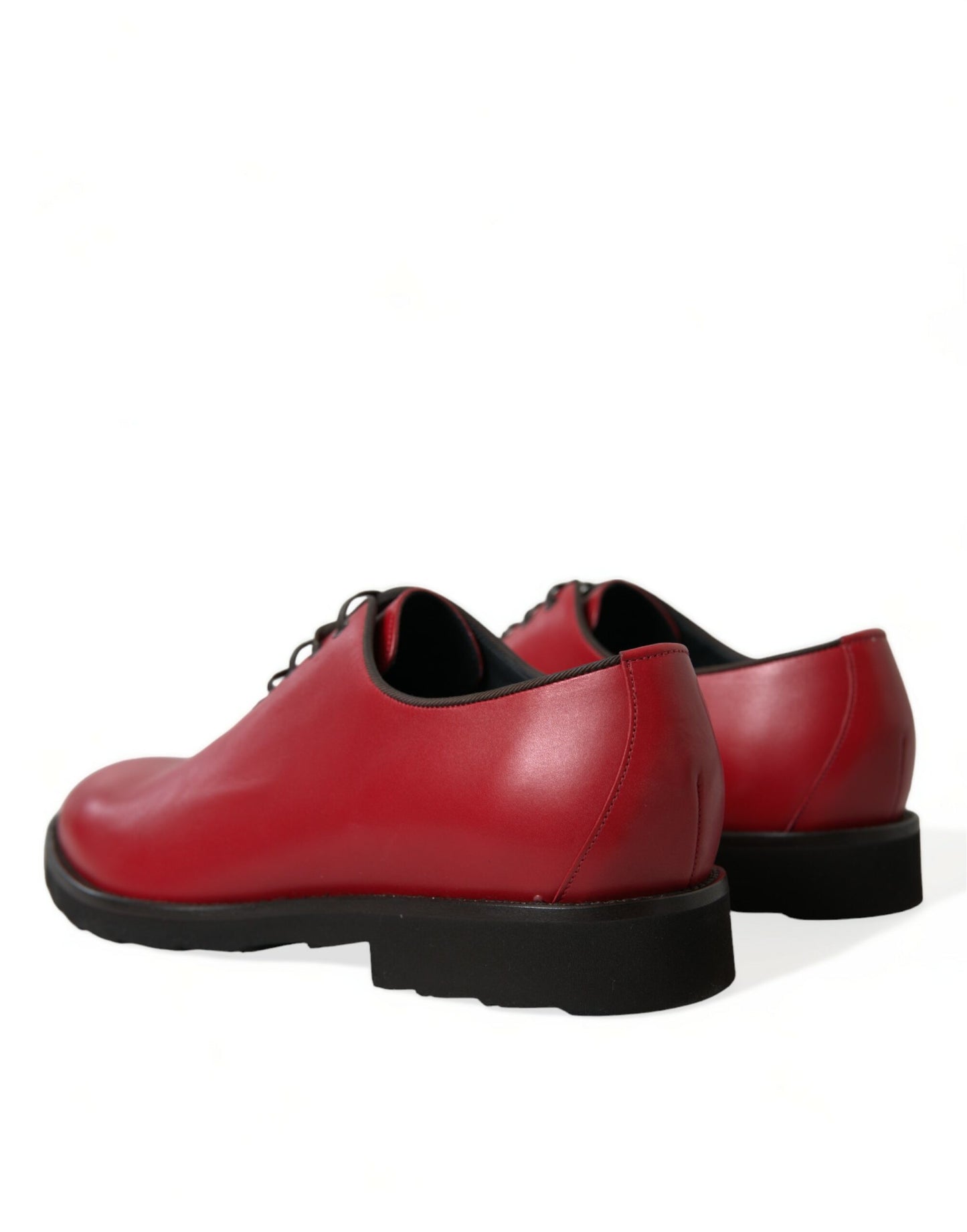 Dolce & Gabbana Elegant Red Leather Oxford Dress Shoes