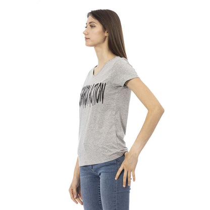 Gray Cotton Women's Top