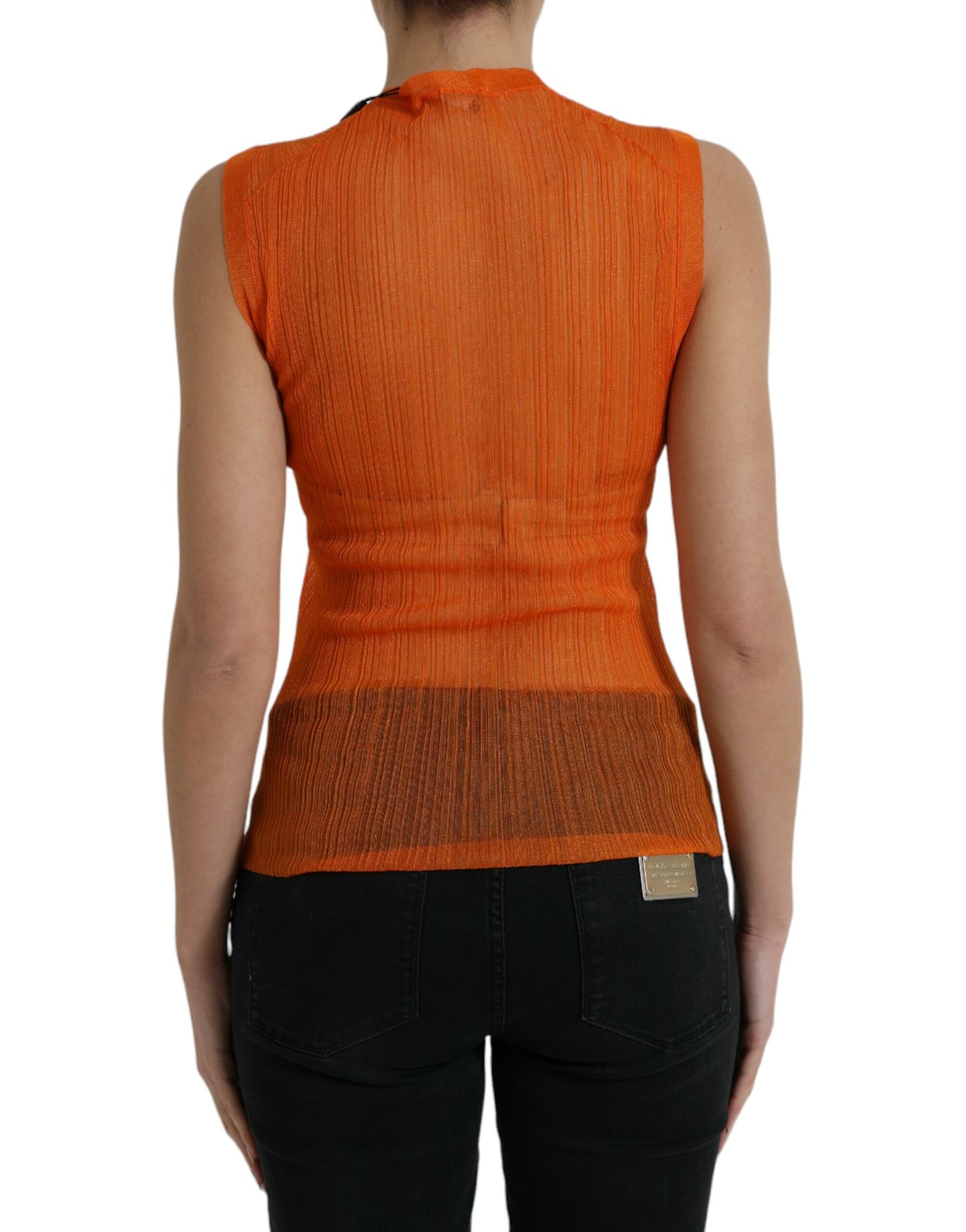 Schickes, oranges Tanktop mit Rundhalsausschnitt