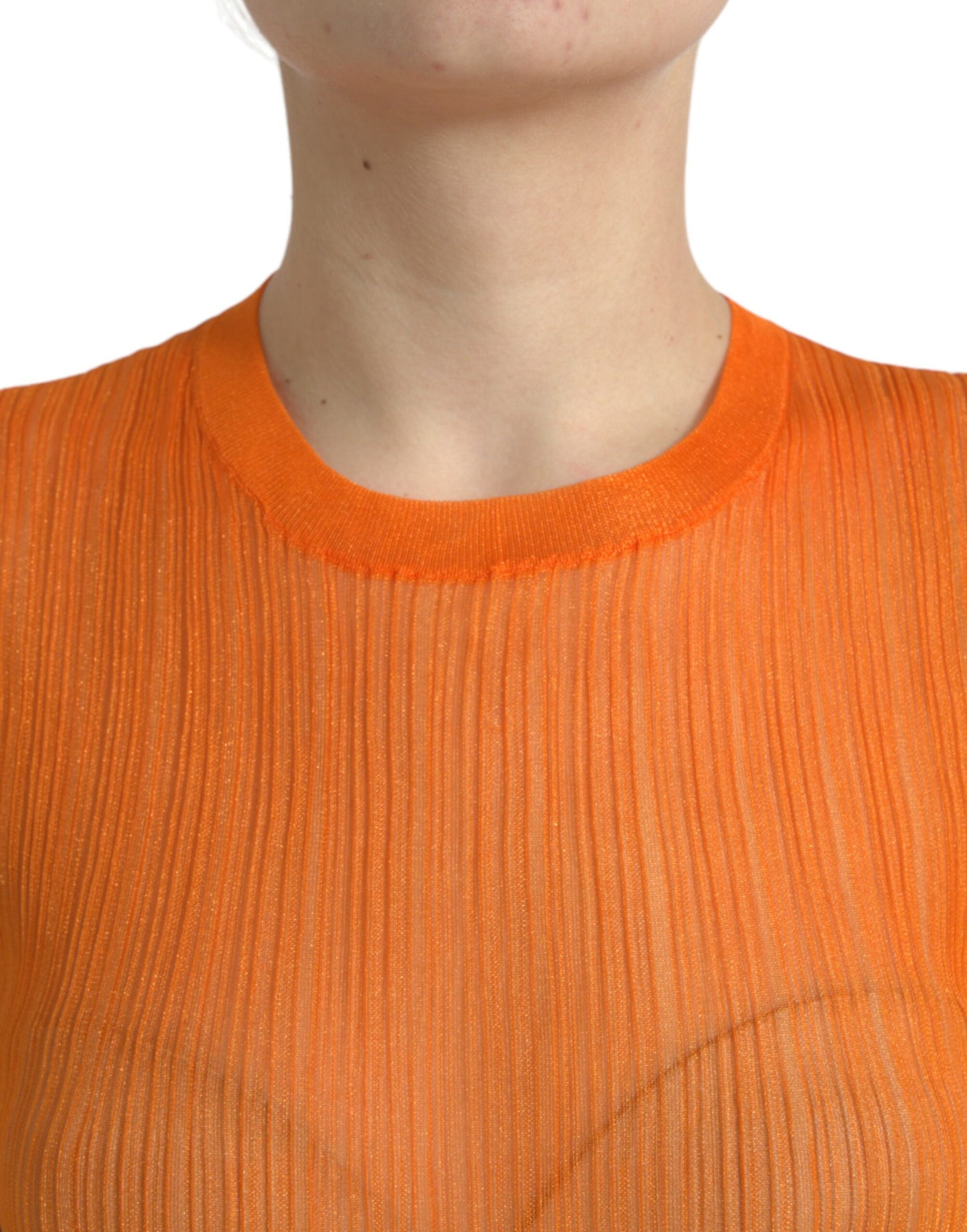 Schickes, oranges Tanktop mit Rundhalsausschnitt