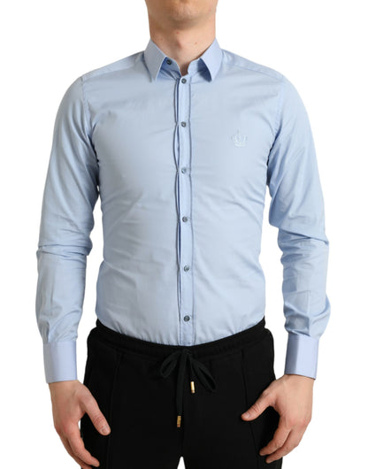 Elegantes Slim Fit-Hemd in Himmelblau