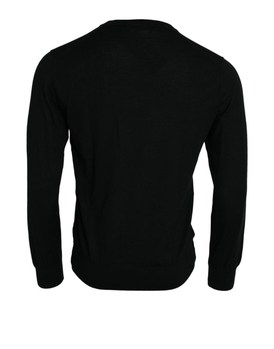 Eleganter schwarzer Kaschmirpullover