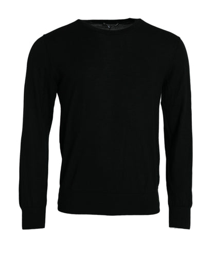 Eleganter schwarzer Kaschmirpullover