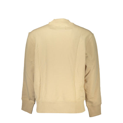 Calvin Klein Beige Crew Neck Logo Sweatshirt