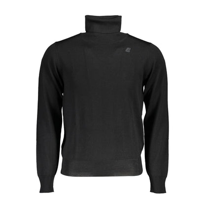 K-WAY Turtleneck Wool Sweater with Sleek Logo Detail