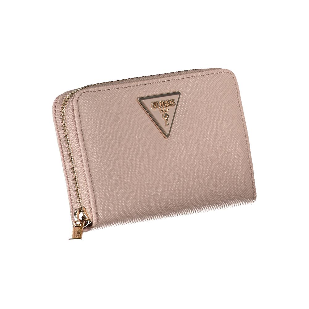 Guess Jeans Chic Pink Polyethylene Zip Wallet