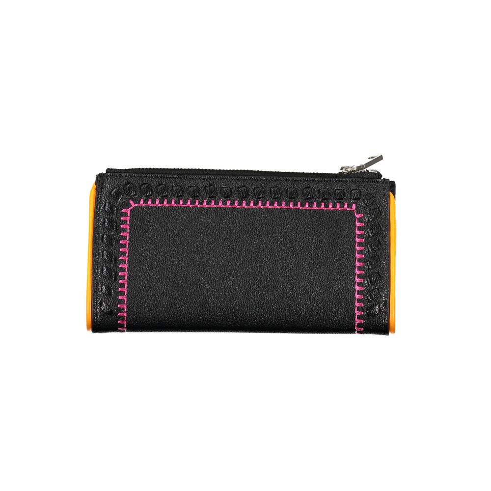 Desigual Elegant Black Two-Compartment Wallet