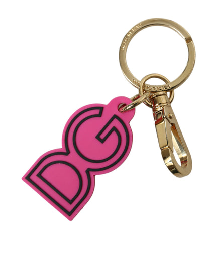 Schicker Logo-Schlüsselanhänger in Gold und Pink