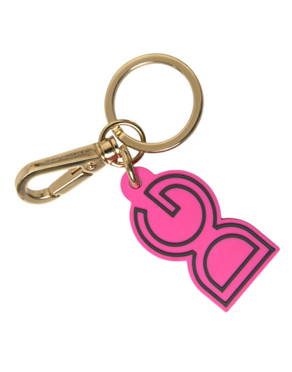 Schicker Logo-Schlüsselanhänger in Gold und Pink