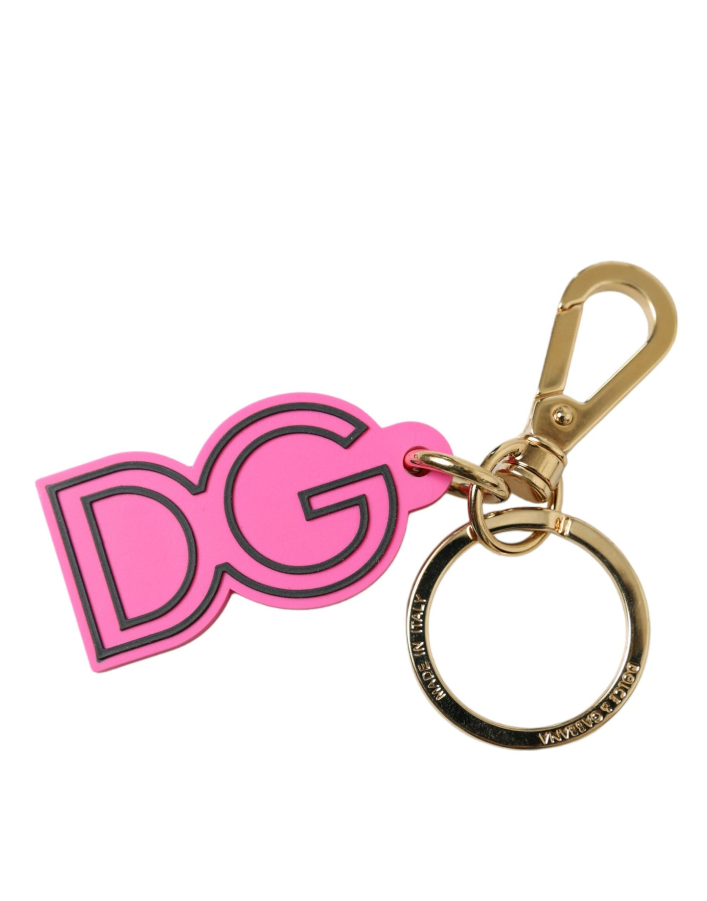 Schicker Logo-Schlüsselanhänger in Gold und Pink