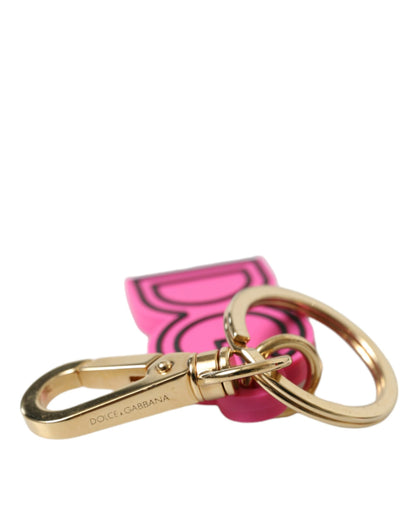 Schicker Logo-Schlüsselanhänger in Gold und Pink