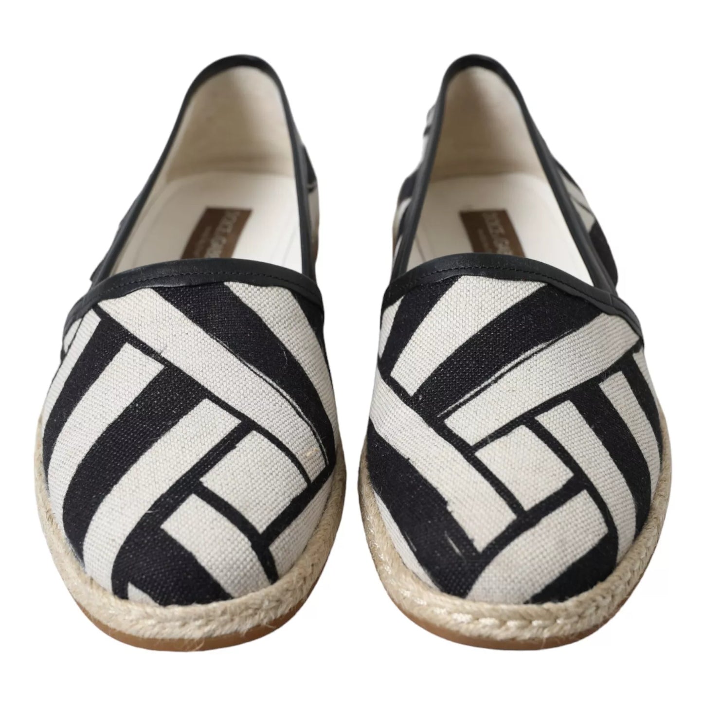 Elegante Espadrilles aus gestreiftem Leder