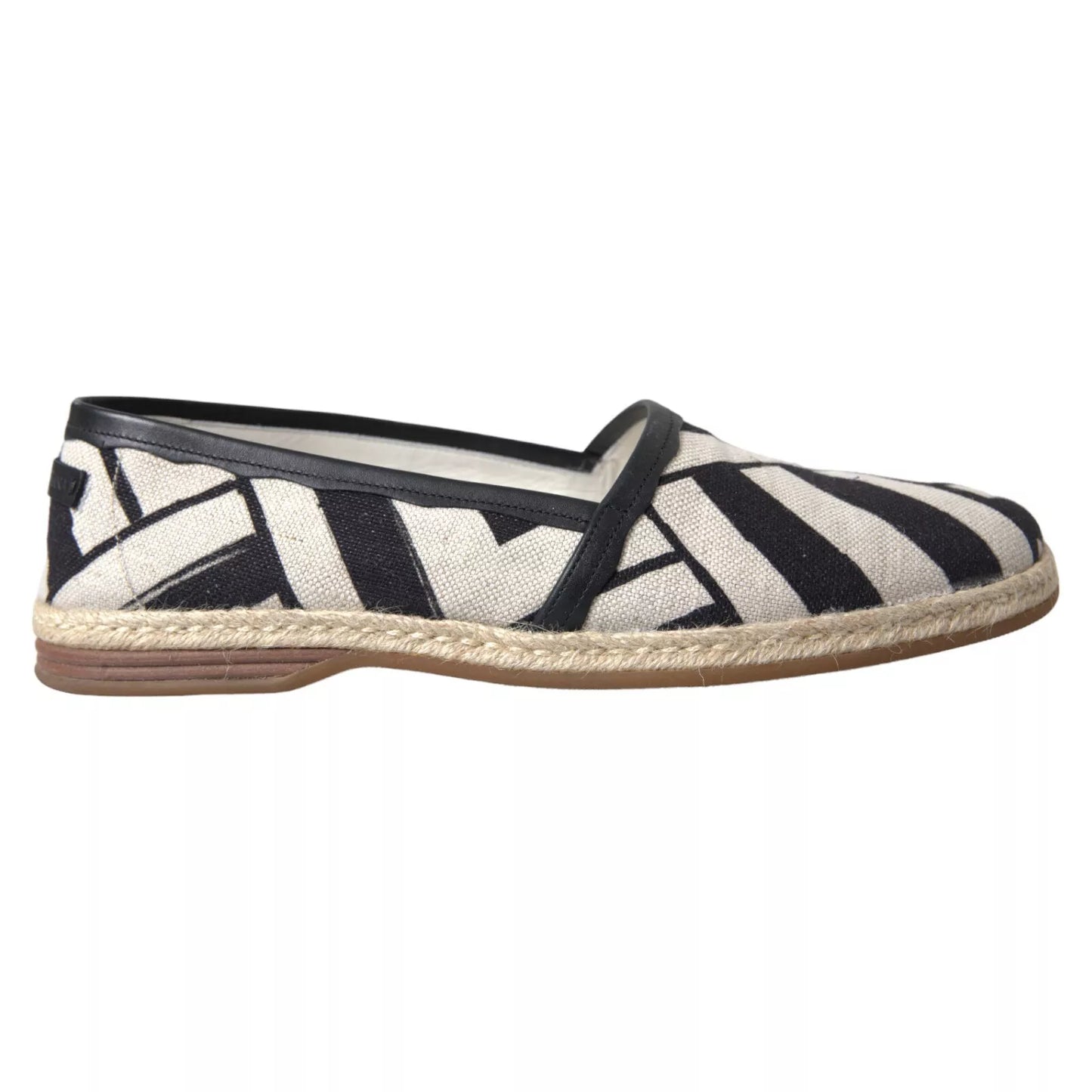 Elegante Espadrilles aus gestreiftem Leder