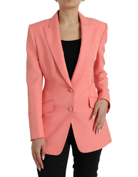 Schicker rosa Blazer mit steigendem Revers