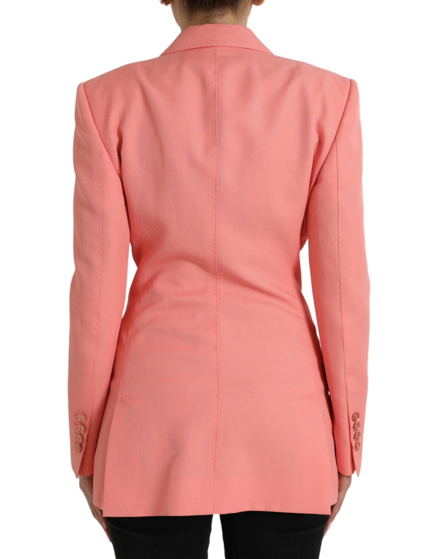 Schicker rosa Blazer mit steigendem Revers