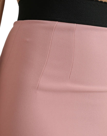 Eleganter High Waist Bleistiftrock in Pink