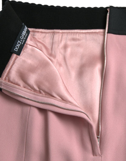 Eleganter High Waist Bleistiftrock in Pink