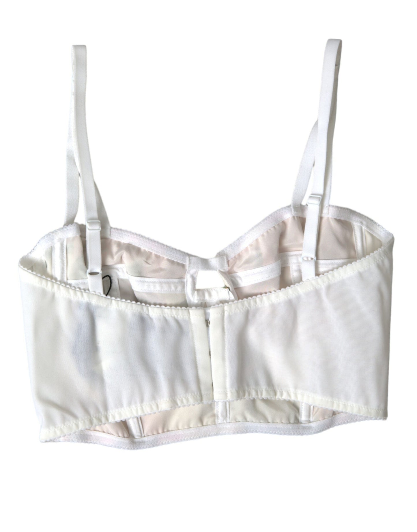 Bustier-Crop-Top aus Seidenmischung mit Blumenmuster