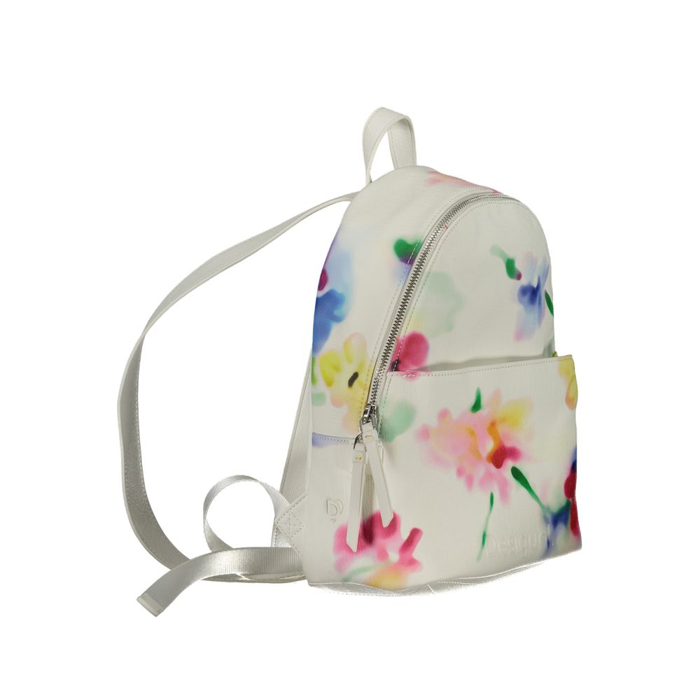 Desigual White Polyester Backpack