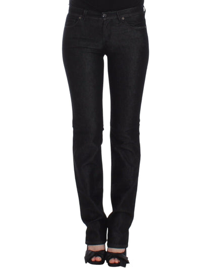 Jeans slim neri Pantaloni denim elasticizzati con gamba skinny