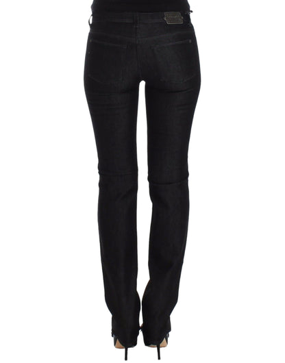 Jeans slim neri Pantaloni denim elasticizzati con gamba skinny