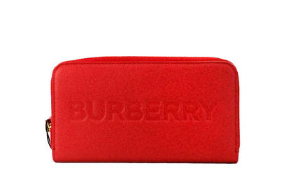 Elmore – Rote Clutch aus Leder mit geprägtem Logo