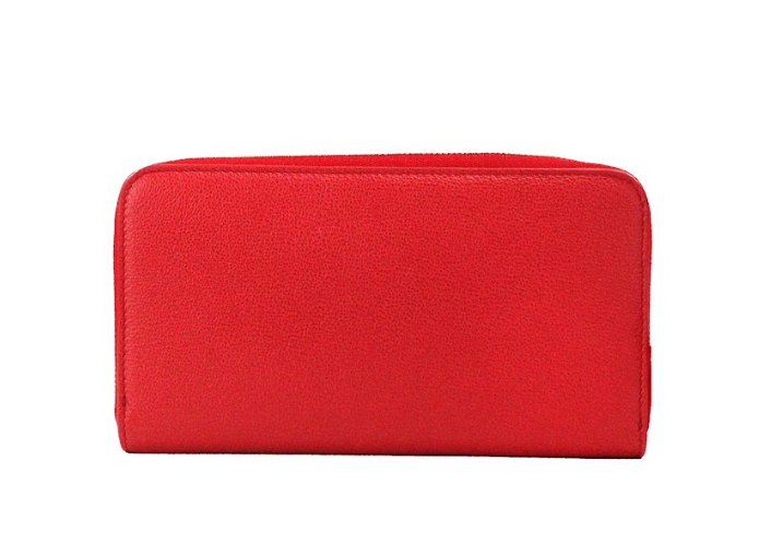 Elmore – Rote Clutch aus Leder mit geprägtem Logo