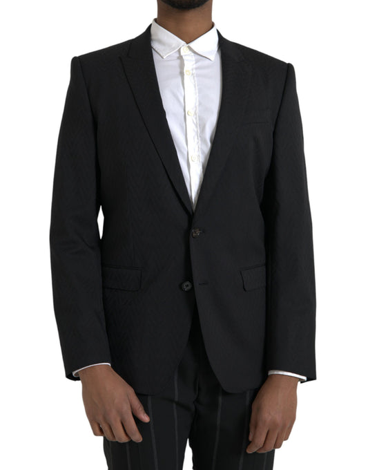 Schwarzer MARTINI Slim Fit Jacke Mantel Blazer