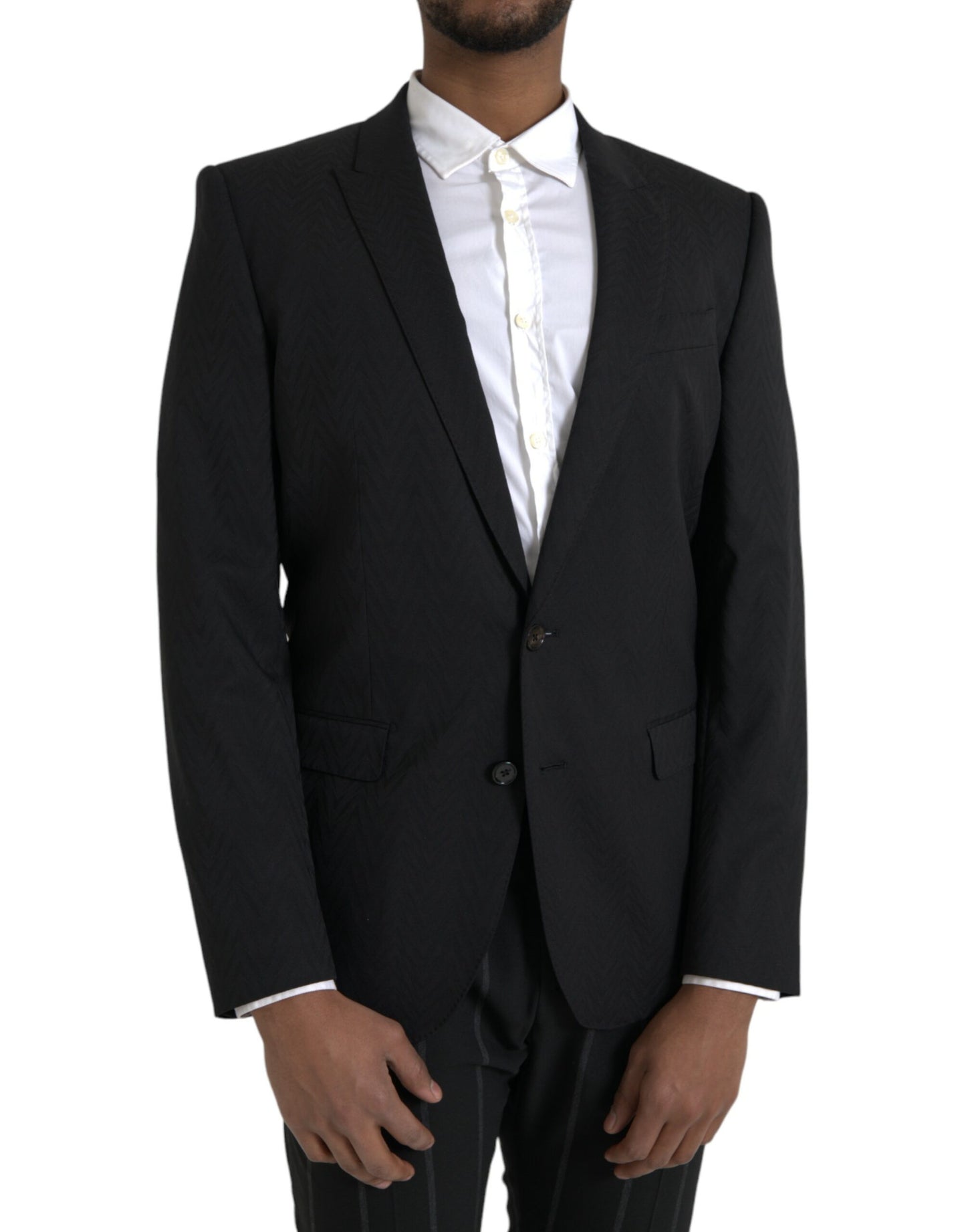 Schwarzer MARTINI Slim Fit Jacke Mantel Blazer