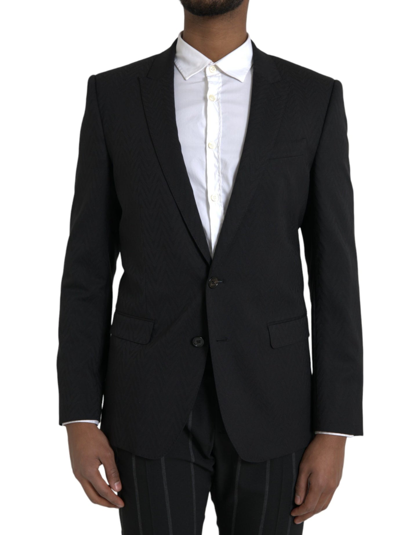 Schwarzer MARTINI Slim Fit Jacke Mantel Blazer